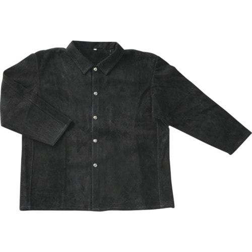 柏田 牛床革ジャンパー 黒 4L