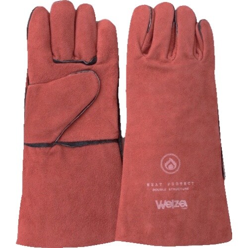柏田 ウェルザ熔接用5本指レッド(インナー入)