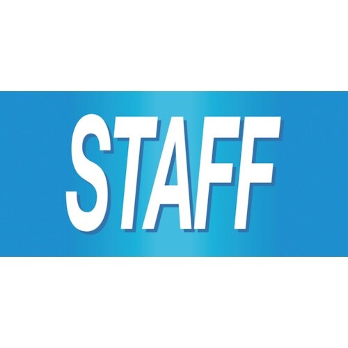 緑十字 ピンレスゴム腕章 STAFF(青) GW−