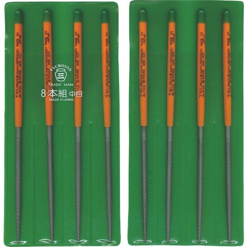 ツボサン 組ヤスリ 8本組 丸 中目