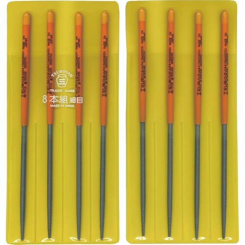 ツボサン 組ヤスリ 8本組 丸 細目