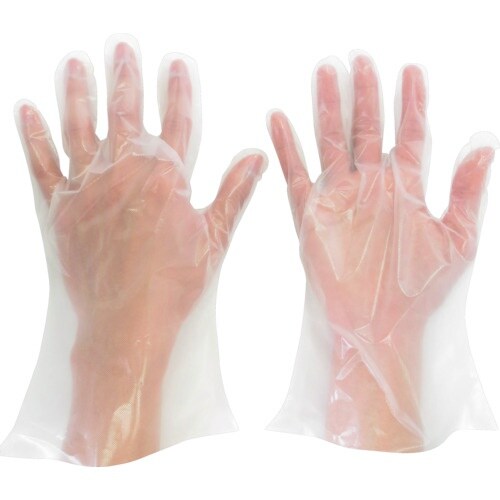 ミドリ安全 ポリエチレン使い捨て手袋 外エンボス