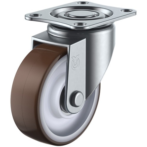 ユーエイ プレート式 自在 キャスター ウレタン