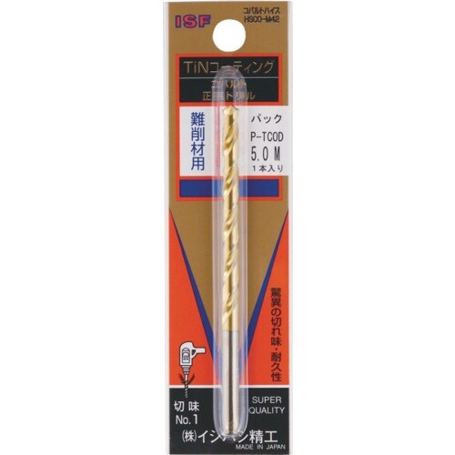 ISF パック入 TINコバルト正宗ドリル 5.0