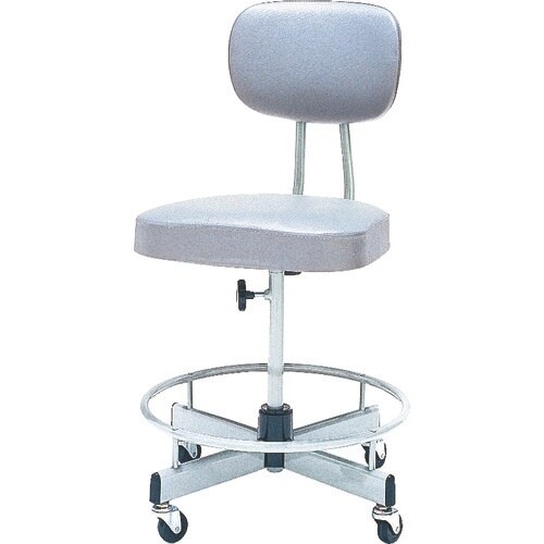 ノーリツ 製図用チェア ビニールレザー グレー