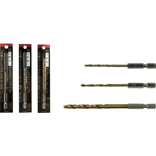 KIドリル 六角軸チタンコーティングドリル7.5