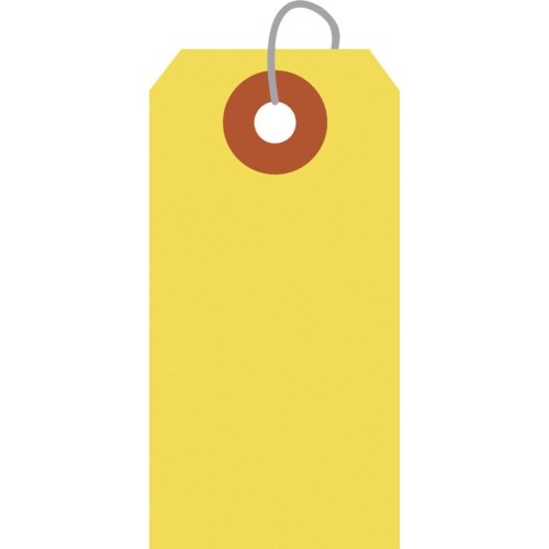 ササガワ カラー荷札 豆 黄 一穴