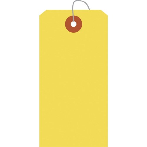 ササガワ カラー荷札 大 黄 一穴