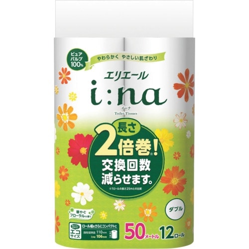エリエール i:naトイレットティシュー12Rダブ