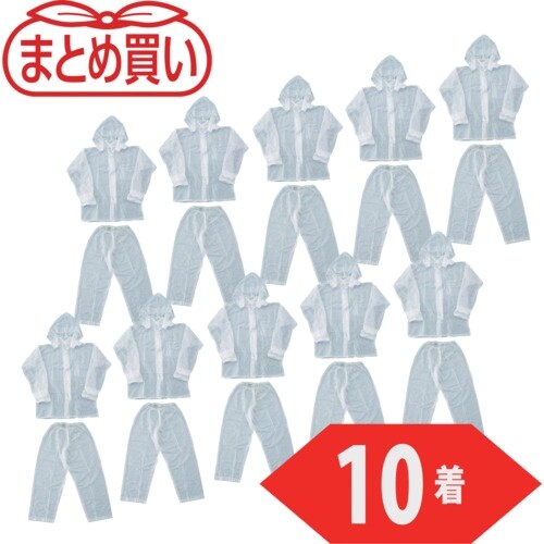 TRUSCO まとめ買い レインスーツ Lサイズ
