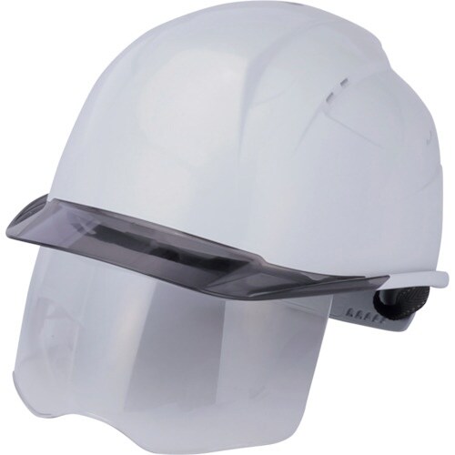 トーヨーセフティ 通気孔付きシールド内蔵ヘルメット