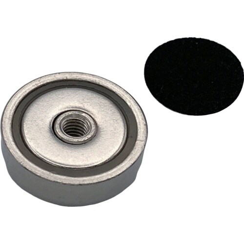 ラクテム ネオジキャップ磁石 丸型めねじ貫通 Φ3