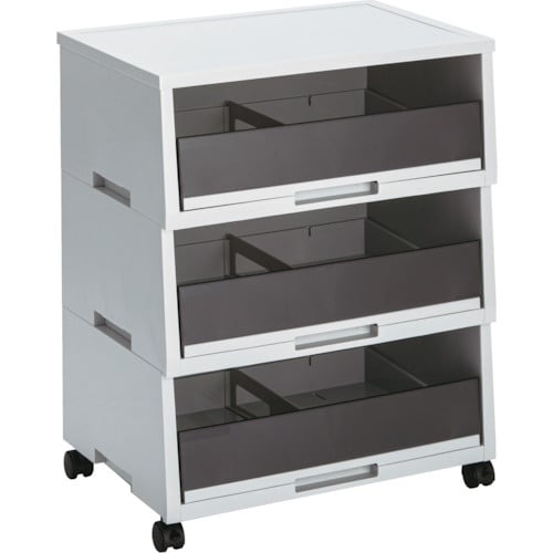 テラモト ペーパー分類ボックス ダークグレー