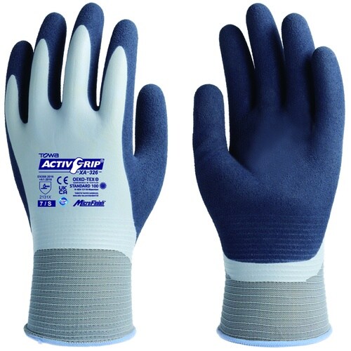 トワロン 天然ゴム手袋 アクティブグリップXA−3
