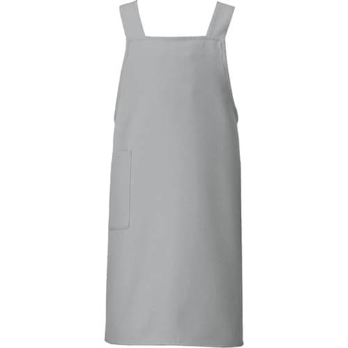 アイトス 胸当てエプロン グレー