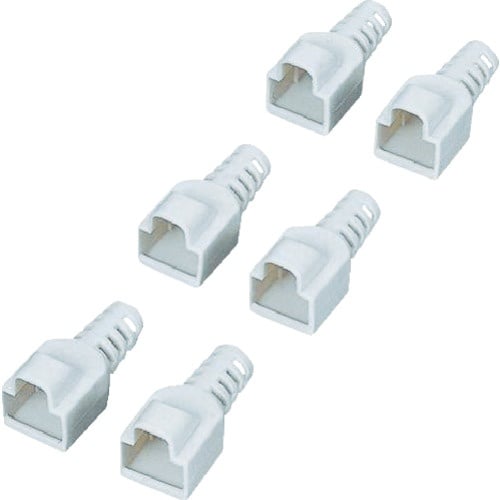 ELECOM コネクタ保護カバー先付けタイプ/6個