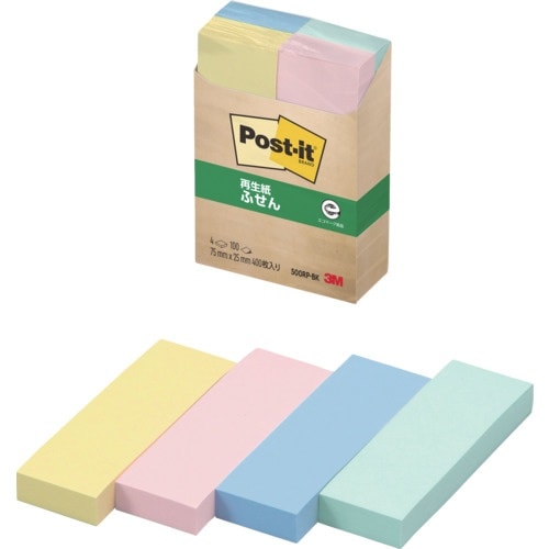3M ポスト・イット 75X25mm 100枚X4