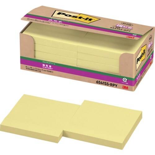 3M ポスト・イット 強粘着 75X75mm イエ