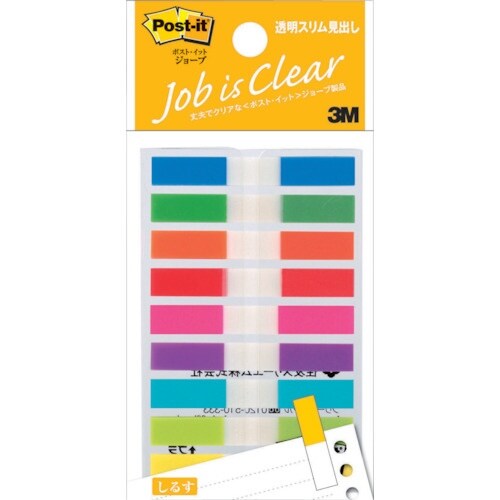 3M ポスト・イット ジョーブ透明スリム見出し 4