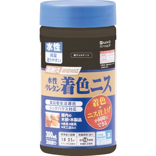 KANSAI 水性ウレタン着色ニス 300ML 新