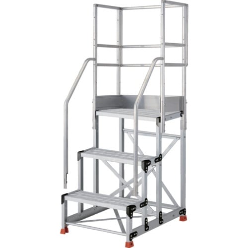 TRUSCO アルミ製作業用踏台 グレーチングタイ