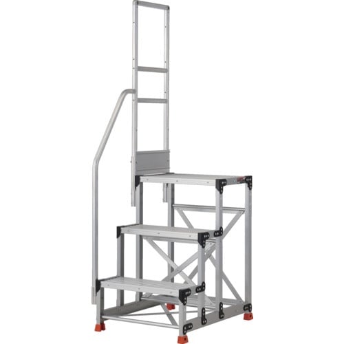TRUSCO アルミ製作業用踏台 縞板タイプ 3段