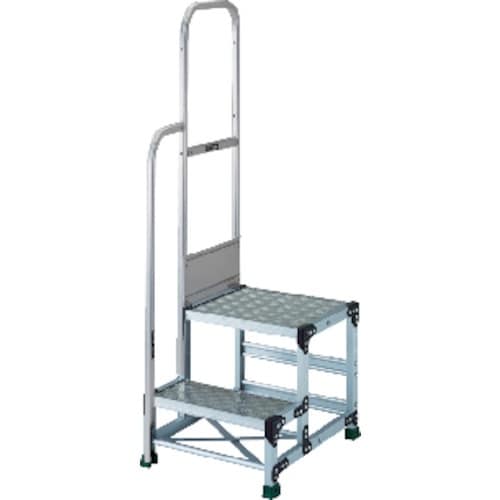 TRUSCO アルミ製作業用踏台 縞板タイプ 2段