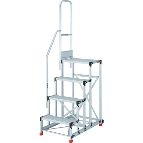 TRUSCO アルミ製作業用踏台 4段 高さ1.0