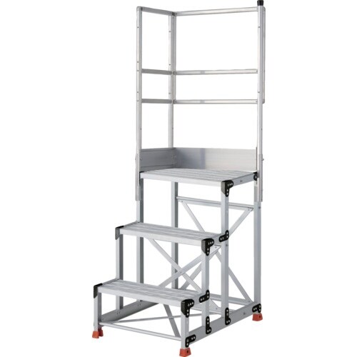 TRUSCO アルミ製作業用踏台 グレーチングタイ