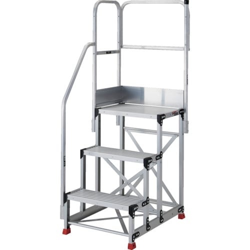 TRUSCO アルミ製作業用踏台 3段 高さ0.7