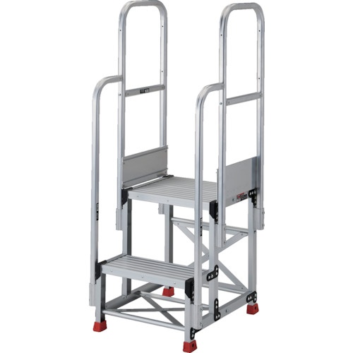 TRUSCO アルミ製作業用踏台 2段 高さ0.7