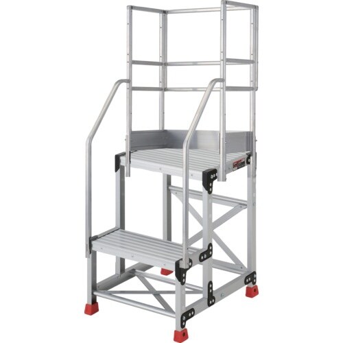 TRUSCO アルミ製作業用踏台 縞板タイプ 2段
