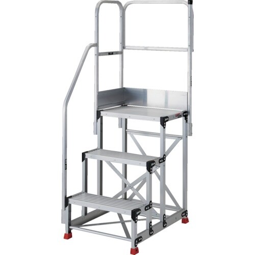 TRUSCO アルミ製作業用踏台 3段 高さ0.7