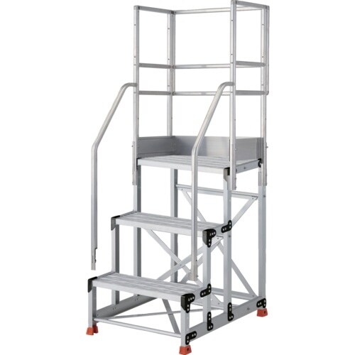 TRUSCO アルミ製作業用踏台 グレーチングタイ