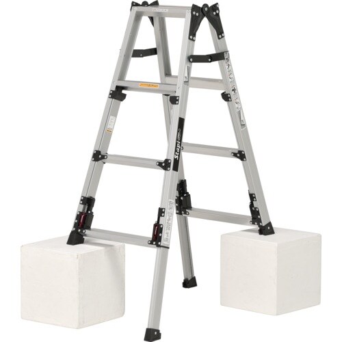 PiCa 上部操作式四脚アジャスト式はしご兼用脚立