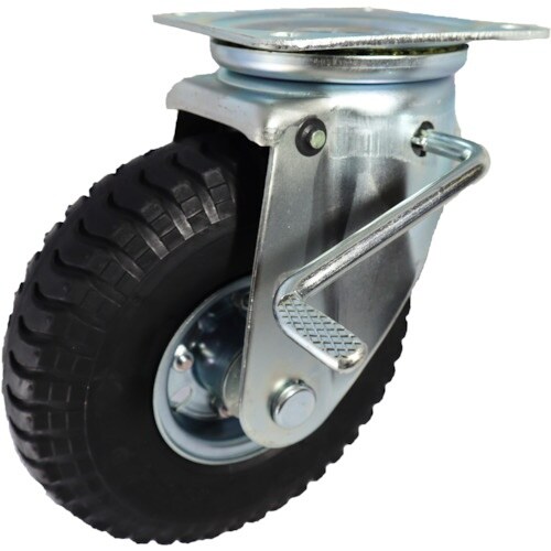 ヨドノ ノーパンクタイヤ自在車ストッパー付