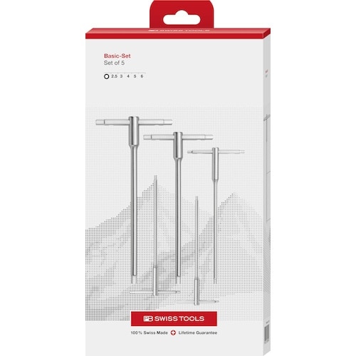 PBスイスツールズ スライド式六角棒レンチ 5本セ