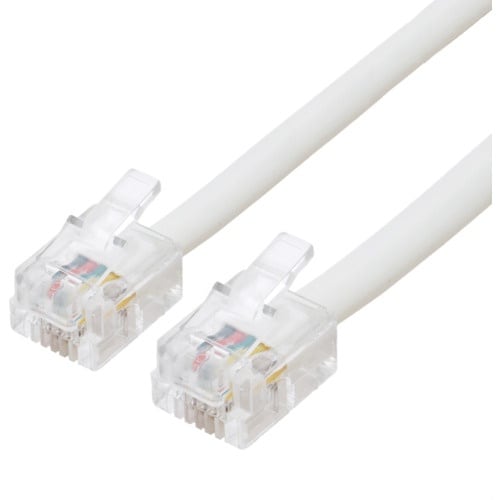 MCO 電話機コード 6極4芯 20m 白