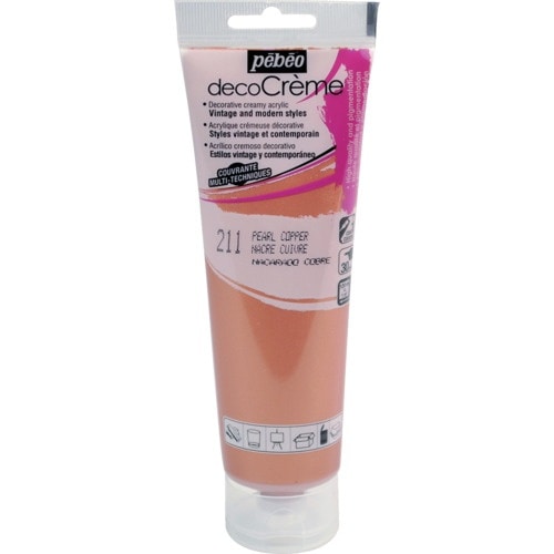 Pebeo デコクリーム 120ml パール色 コ