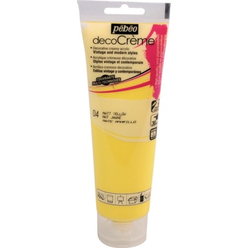Pebeo デコクリーム 120mlマット イエロ