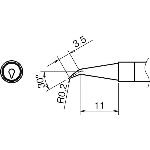 白光 こて先 0.2J型