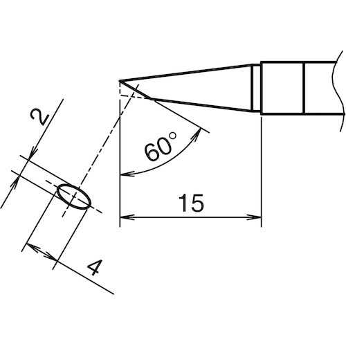 白光 こて先 BC型 横2mm 縦4mm