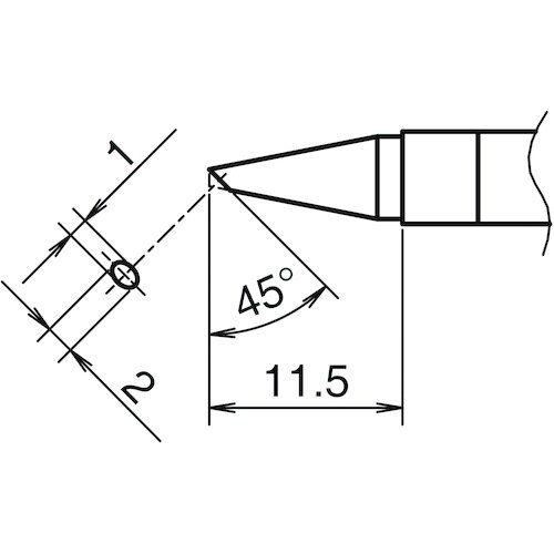 白光 こて先 BC型 横1mm 縦2mm
