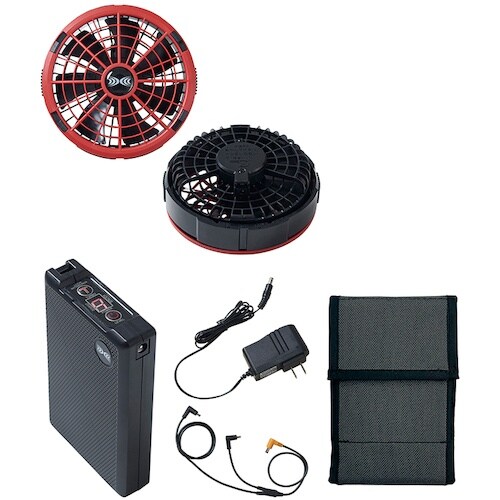 アイトス 空調服用18Vスターターキット(レッド)