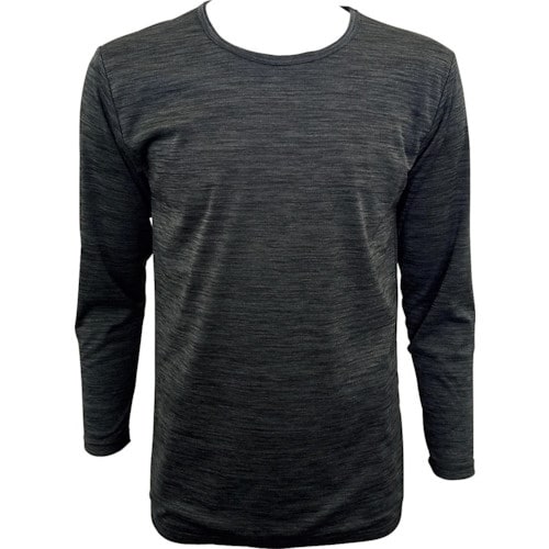 アズ BREEZE/TEX 防風長袖丸首シャツ 杢