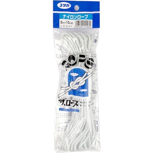 ユタカメイク ロープ ナイロンロープ3ツ打 3φ×