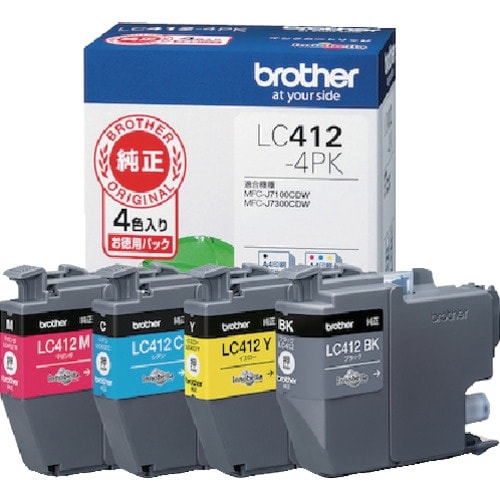 brother LC412−4PK インクカートリ