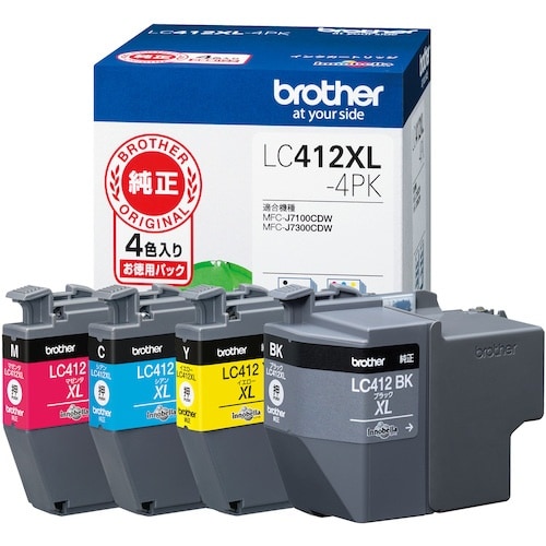 brother LC412XL−4PK インクカー
