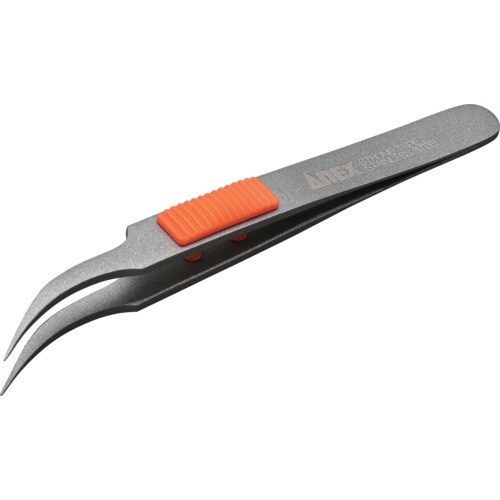 アネックス ラバーグリップ付ステンレスピンセット先