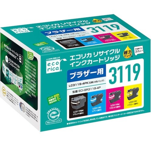 ecorica LC3119−4PK 互換リサイク